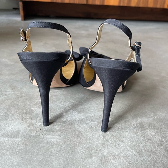 Kate Spade Satin Black Sheela Slingback Pumps - New - Picture 11 of 17